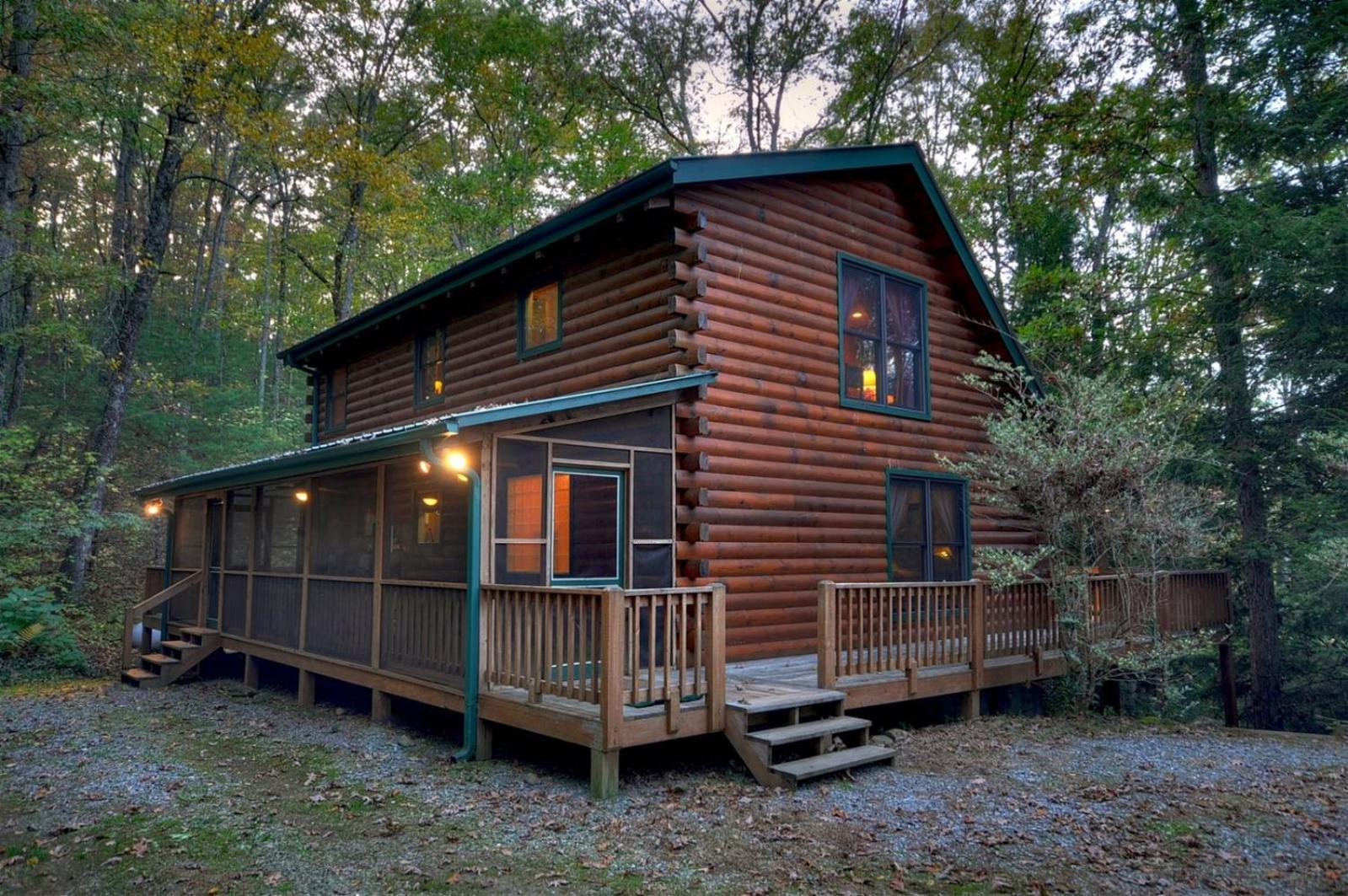 K6 Lodge Gather Around The Firepit Soak In The Hot Tub And Splash In The Creek Blue Ridge Exterior photo